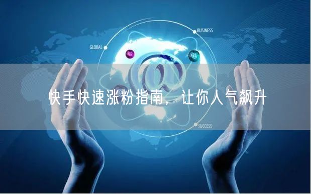 快手快速涨粉指南，让你人气飙升