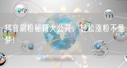 抖音刷粉秘籍大公开，轻松涨粉不是梦！