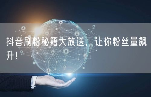 抖音刷粉秘籍大放送，让你粉丝量飙升！
