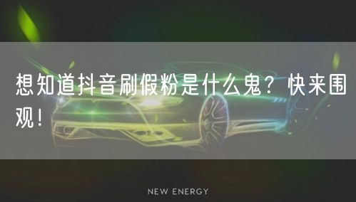 想知道抖音刷假粉是什么鬼？快来围观！