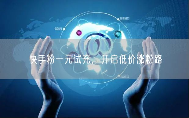 快手粉一元试充，开启低价涨粉路