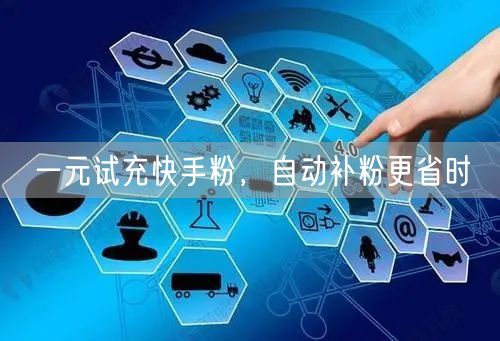 一元试充快手粉，自动补粉更省时
