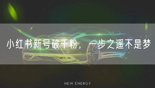 小红书新号破千粉，一步之遥不是梦