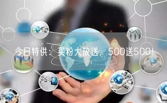 今日特供：买粉大放送，500送500！