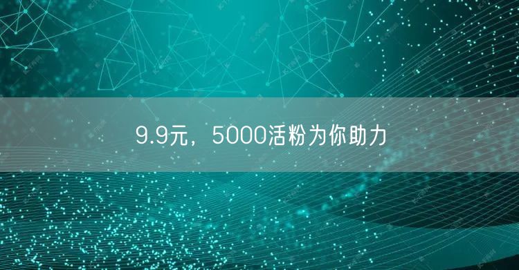 9.9元，5000活粉为你助力
