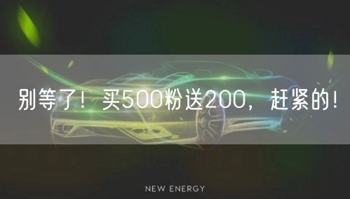 别等了！买500粉送200，赶紧的！