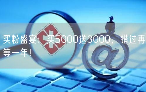 买粉盛宴：买5000送3000，错过再等一年！