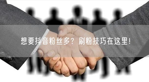 想要抖音粉丝多？刷粉技巧在这里！