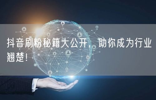 抖音刷粉秘籍大公开，助你成为行业翘楚！