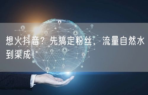 想火抖音？先搞定粉丝，流量自然水到渠成！