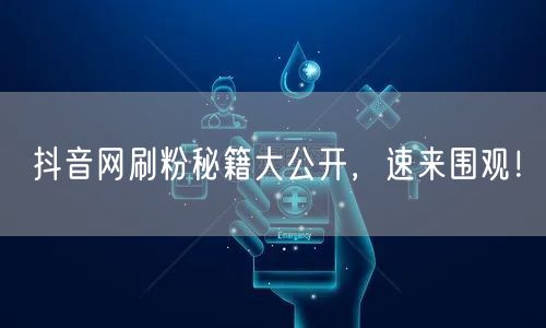抖音网刷粉秘籍大公开，速来围观！