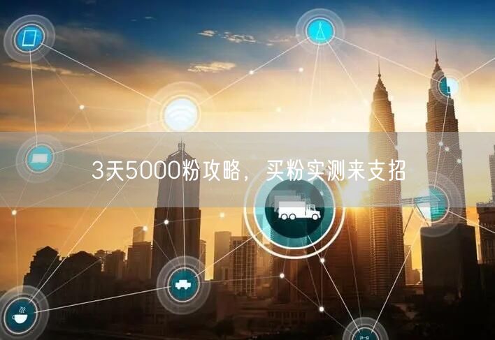 3天5000粉攻略，买粉实测来支招