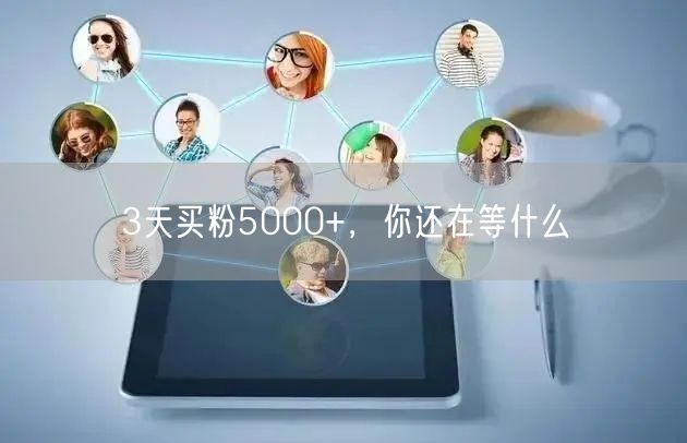 3天买粉5000+，你还在等什么