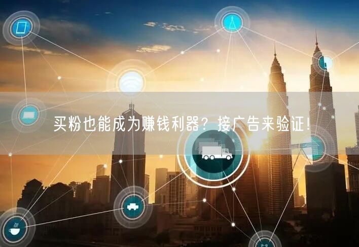 买粉也能成为赚钱利器？接广告来验证！