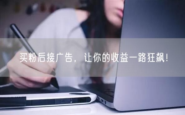 买粉后接广告，让你的收益一路狂飙！