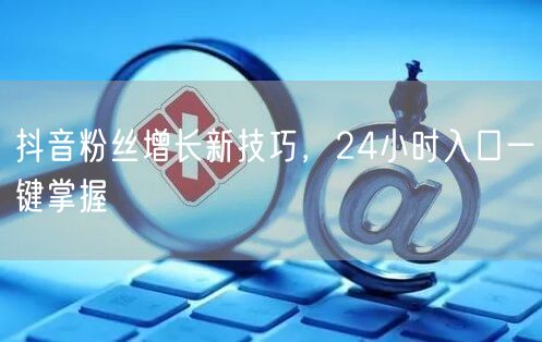 抖音粉丝增长新技巧，24小时入口一键掌握