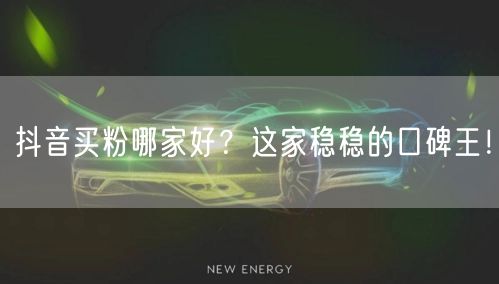 抖音买粉哪家好？这家稳稳的口碑王！
