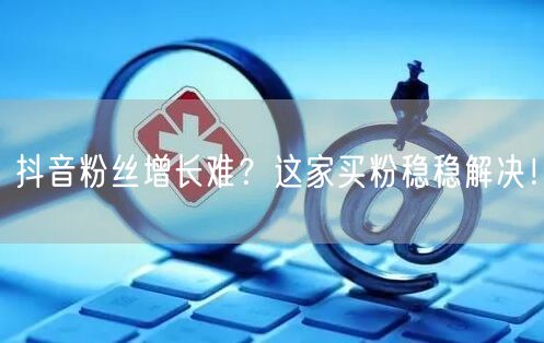 抖音粉丝增长难？这家买粉稳稳解决！
