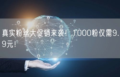 真实粉丝大促销来袭！1000粉仅需9.9元！