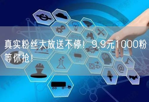 真实粉丝大放送不停！9.9元1000粉等你抢！