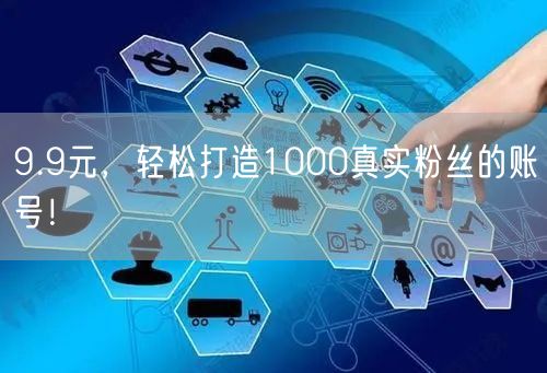 9.9元，轻松打造1000真实粉丝的账号！
