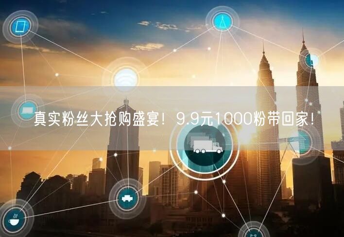 真实粉丝大抢购盛宴！9.9元1000粉带回家！