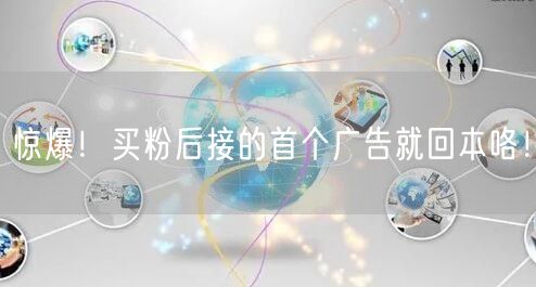 惊爆！买粉后接的首个广告就回本咯！