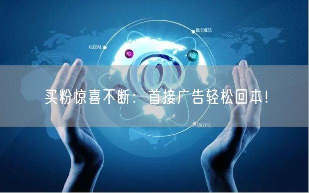 买粉惊喜不断：首接广告轻松回本！