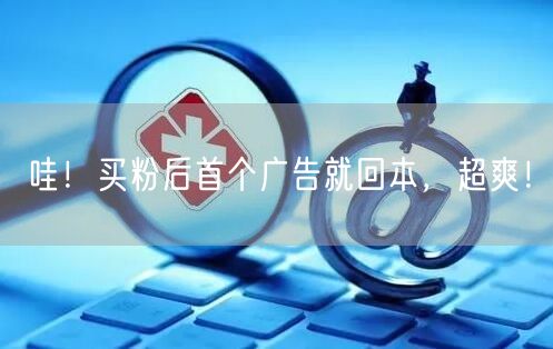 哇！买粉后首个广告就回本，超爽！