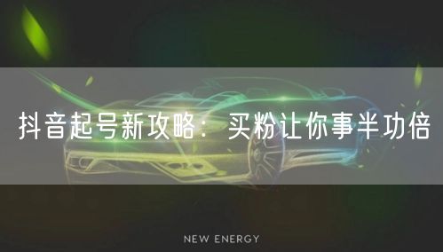 抖音起号新攻略：买粉让你事半功倍