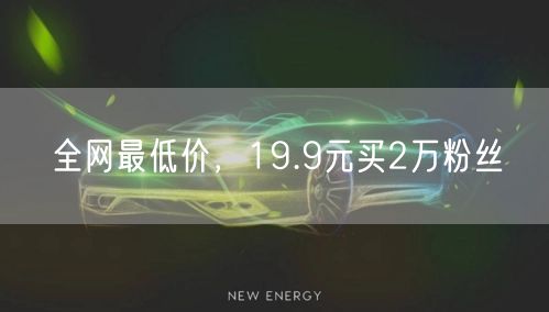 全网最低价，19.9元买2万粉丝
