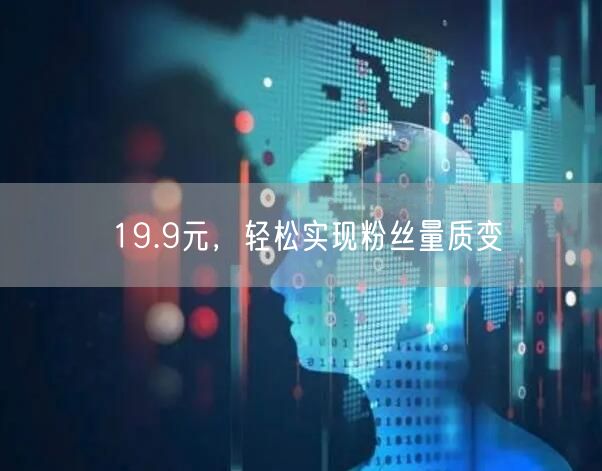19.9元，轻松实现粉丝量质变