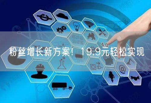 粉丝增长新方案！19.9元轻松实现