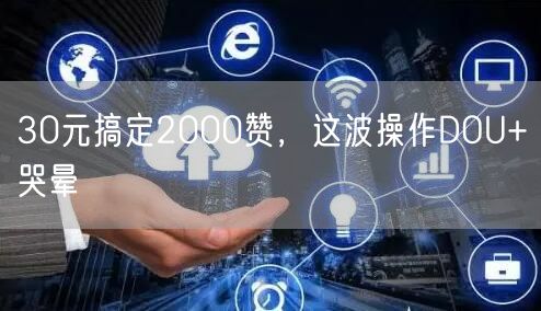30元搞定2000赞，这波操作DOU+哭晕