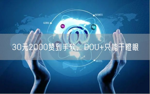 30元2000赞到手软，DOU+只能干瞪眼