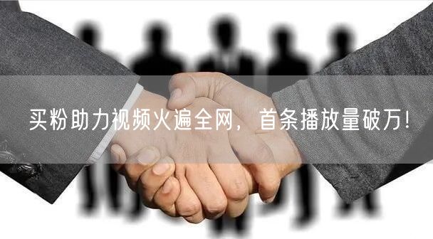 买粉助力视频火遍全网，首条播放量破万！