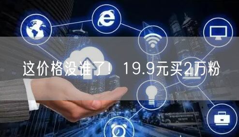 这价格没谁了！19.9元买2万粉