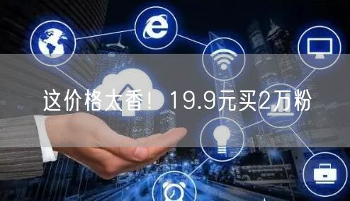 这价格太香！19.9元买2万粉