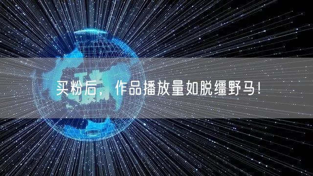 买粉后，作品播放量如脱缰野马！