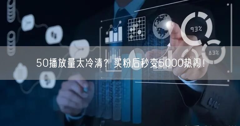 50播放量太冷清？买粉后秒变5000热闹！