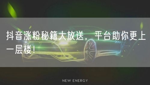 抖音涨粉秘籍大放送，平台助你更上一层楼！
