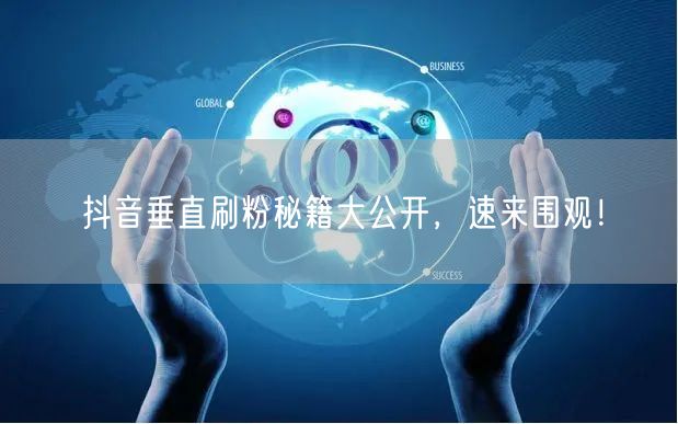 抖音垂直刷粉秘籍大公开，速来围观！