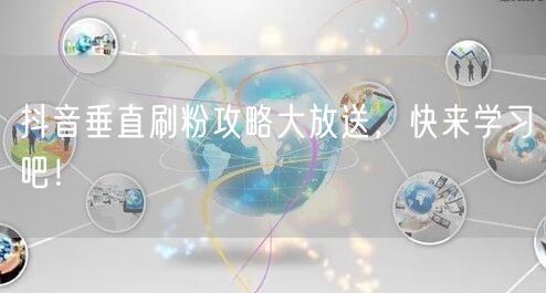 抖音垂直刷粉攻略大放送，快来学习吧！
