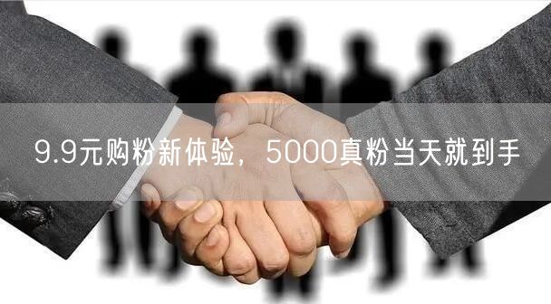 9.9元购粉新体验，5000真粉当天就到手