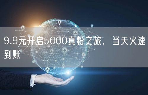 9.9元开启5000真粉之旅，当天火速到账