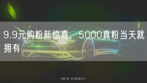 9.9元购粉新惊喜，5000真粉当天就拥有