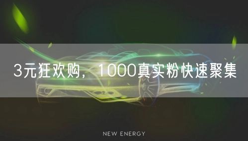 3元狂欢购，1000真实粉快速聚集