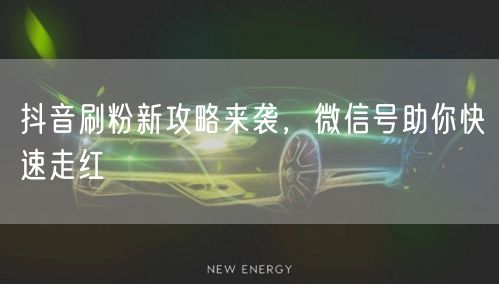 抖音刷粉新攻略来袭，微信号助你快速走红