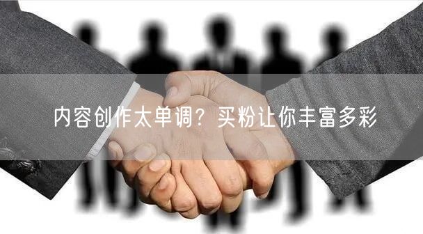 内容创作太单调？买粉让你丰富多彩