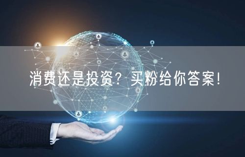 消费还是投资？买粉给你答案！